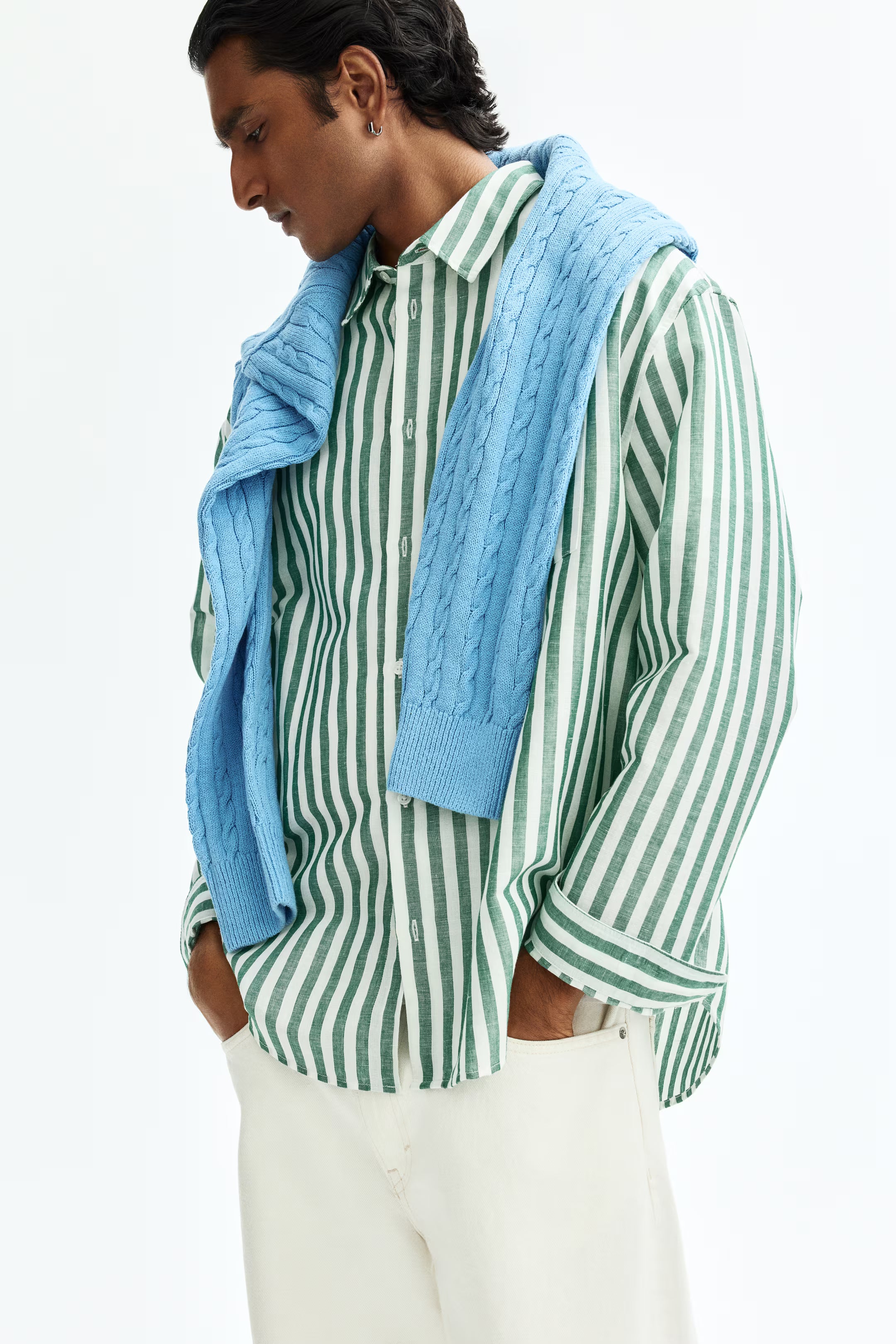 Sage Royale Striped Shirt