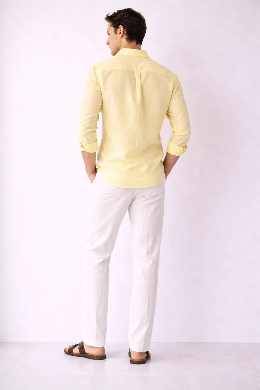 Yellow Linen Blend Shirt