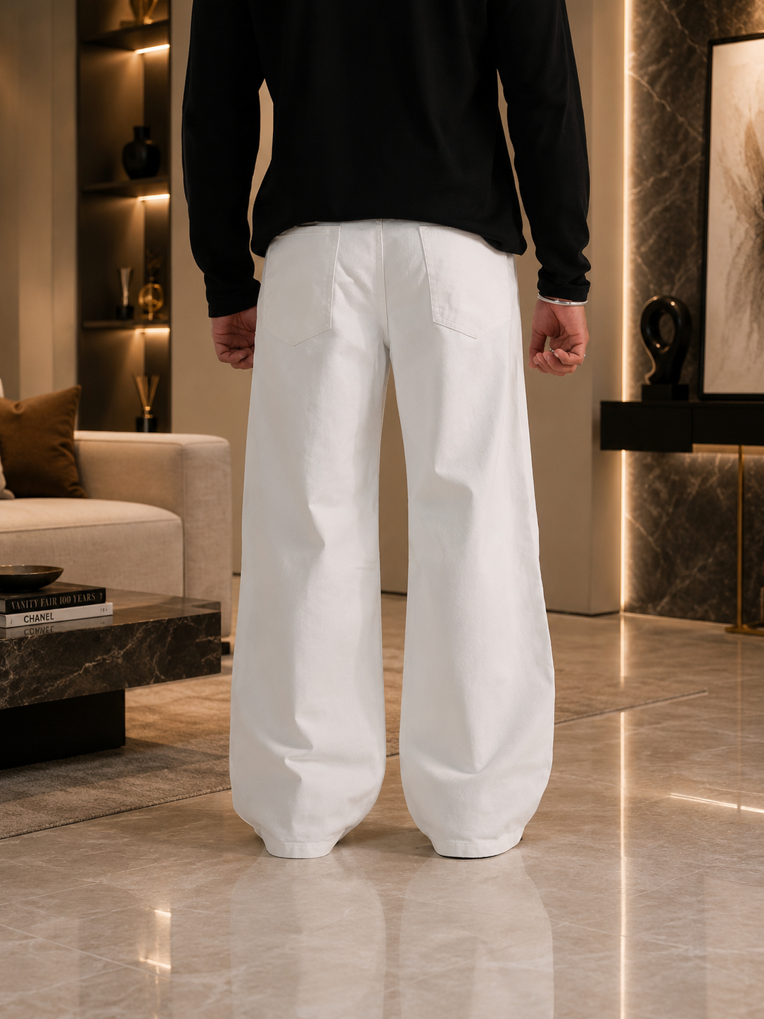 CHALK WHITE BAGGY