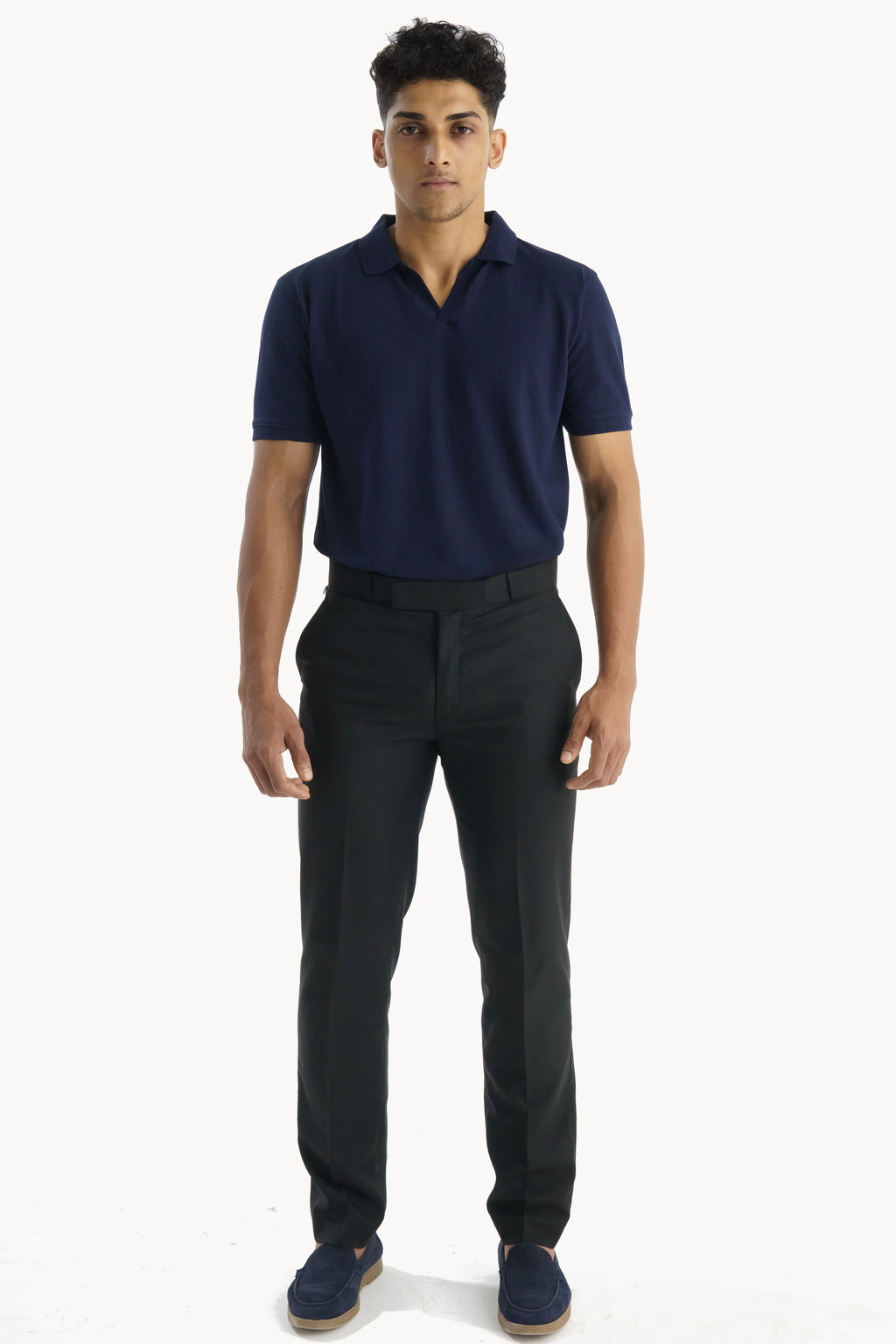 Summer Navy Blue Polo Shirt