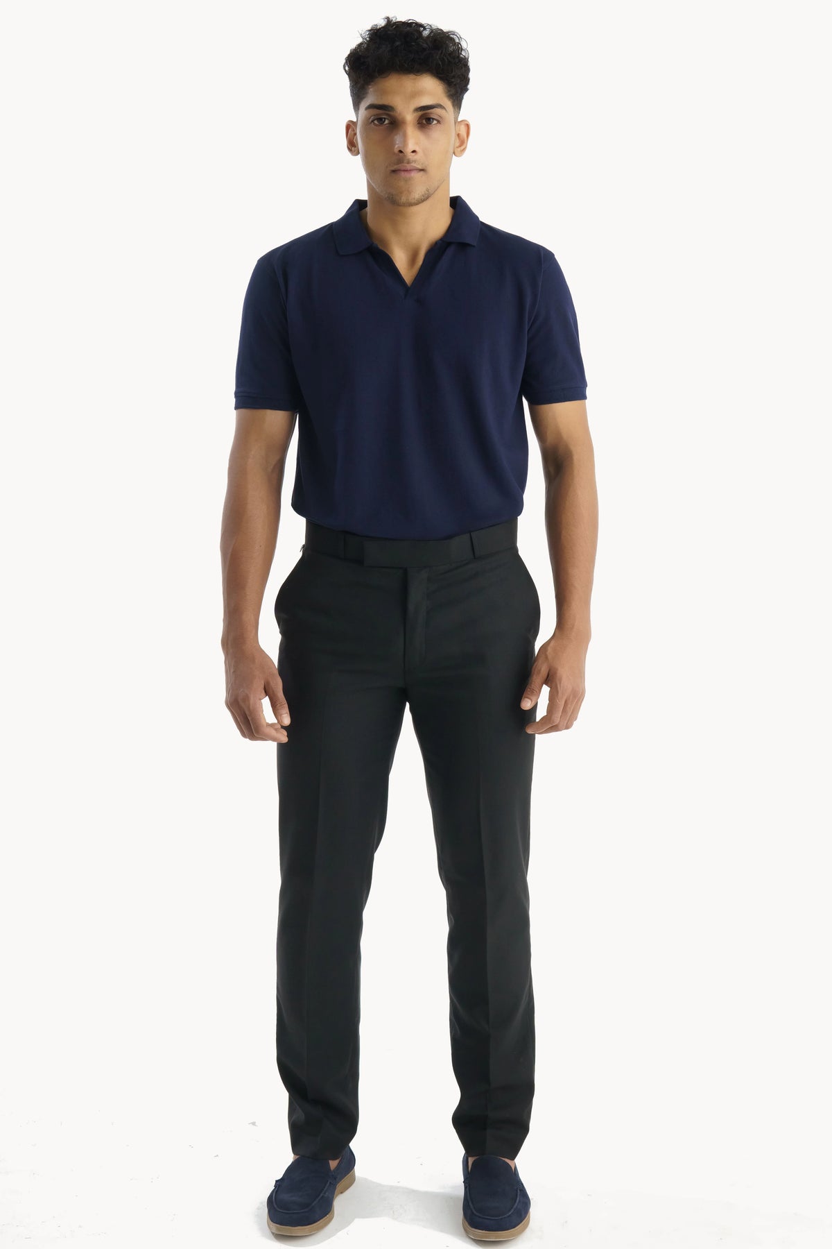 Summer Navy Blue Polo Shirt