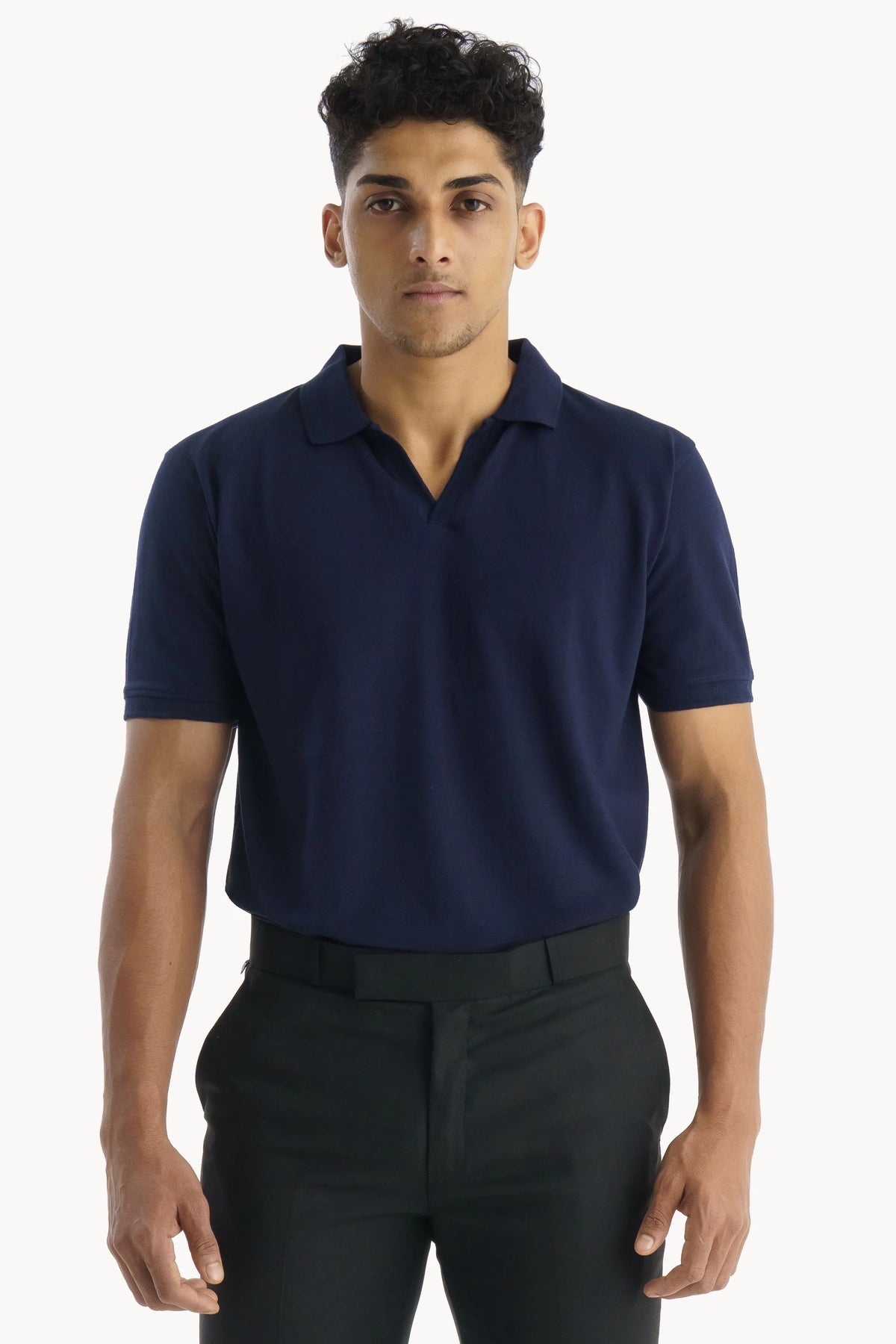 Summer Navy Blue Polo Shirt