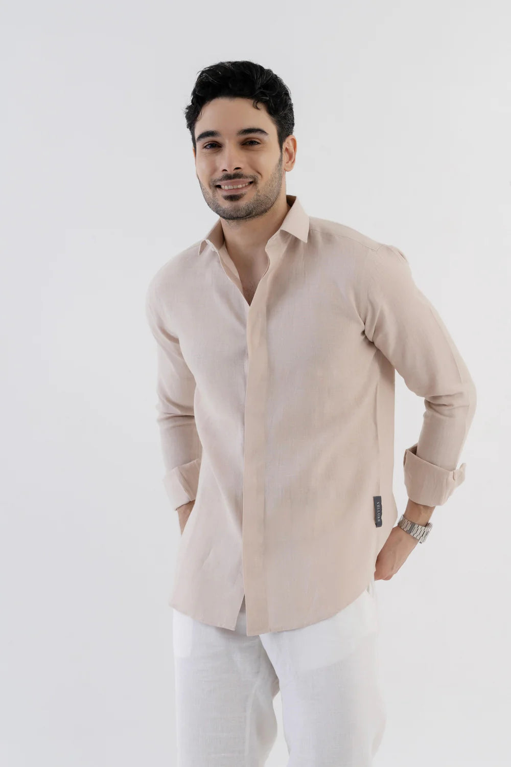 Men's Sage Green Premium Linen Shirt