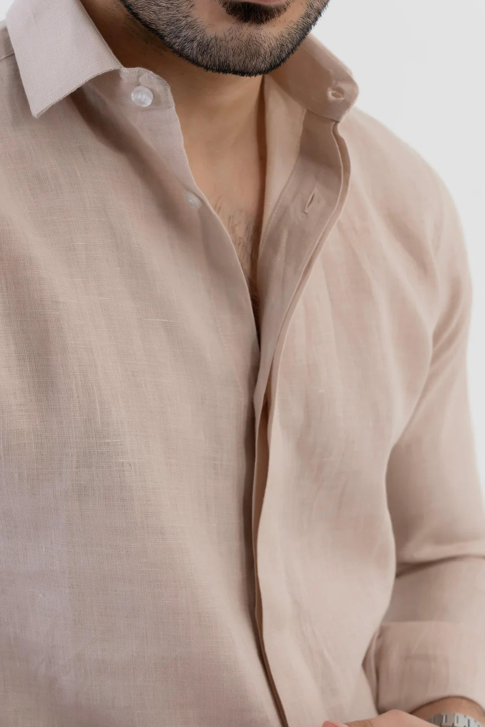 Men's Sage Green Premium Linen Shirt