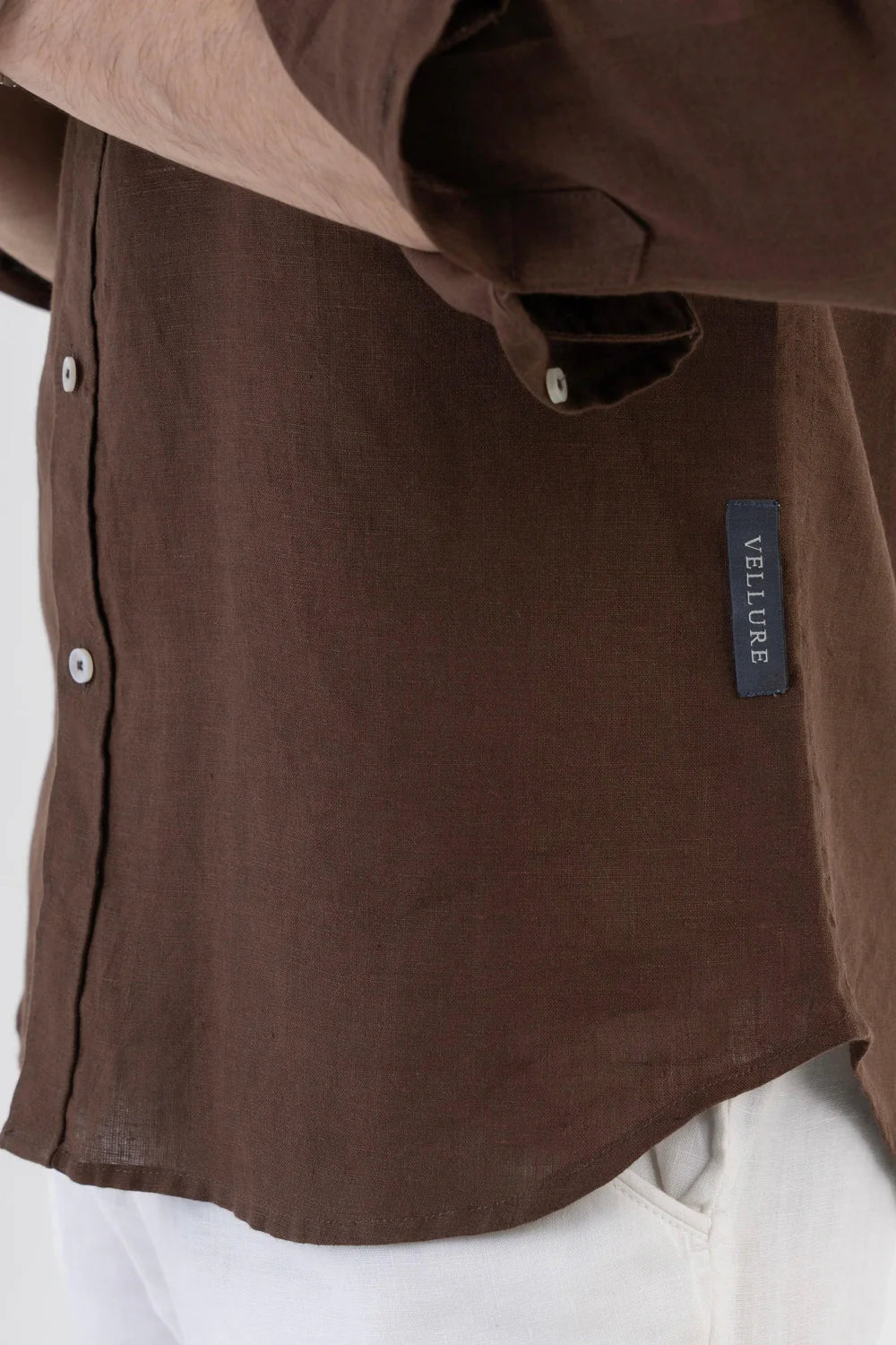 Men's Premium Chocolate Brown Linen Shirt