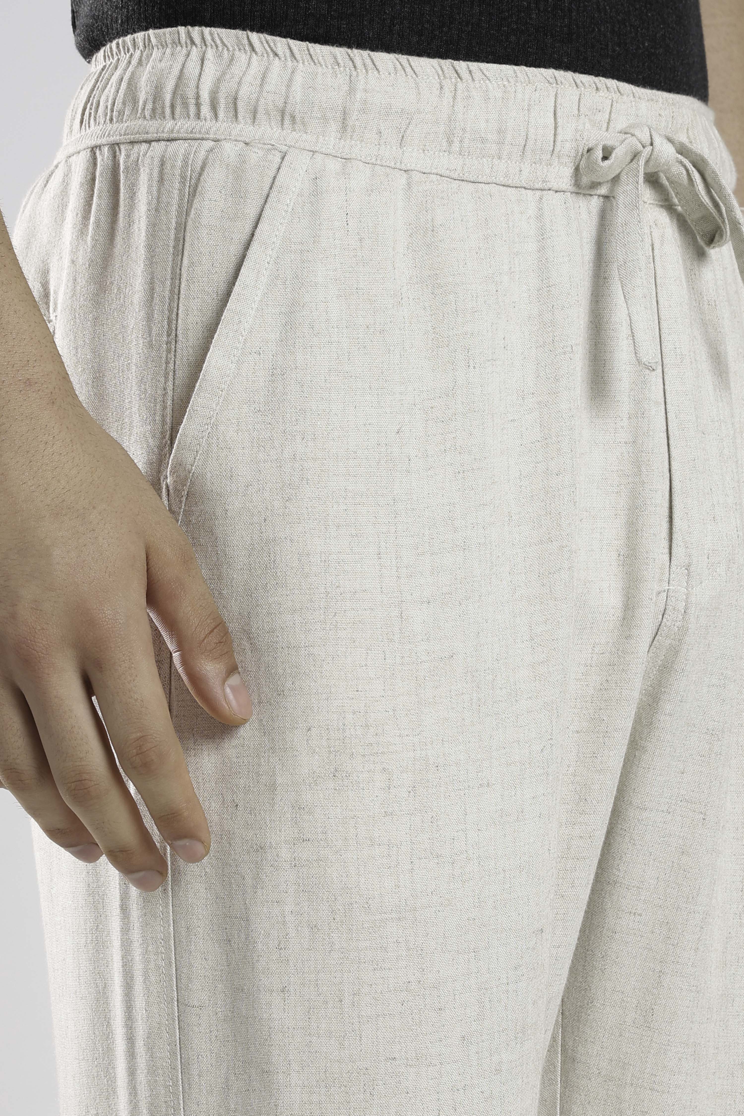 Relaxed fit Linen Pants Beige