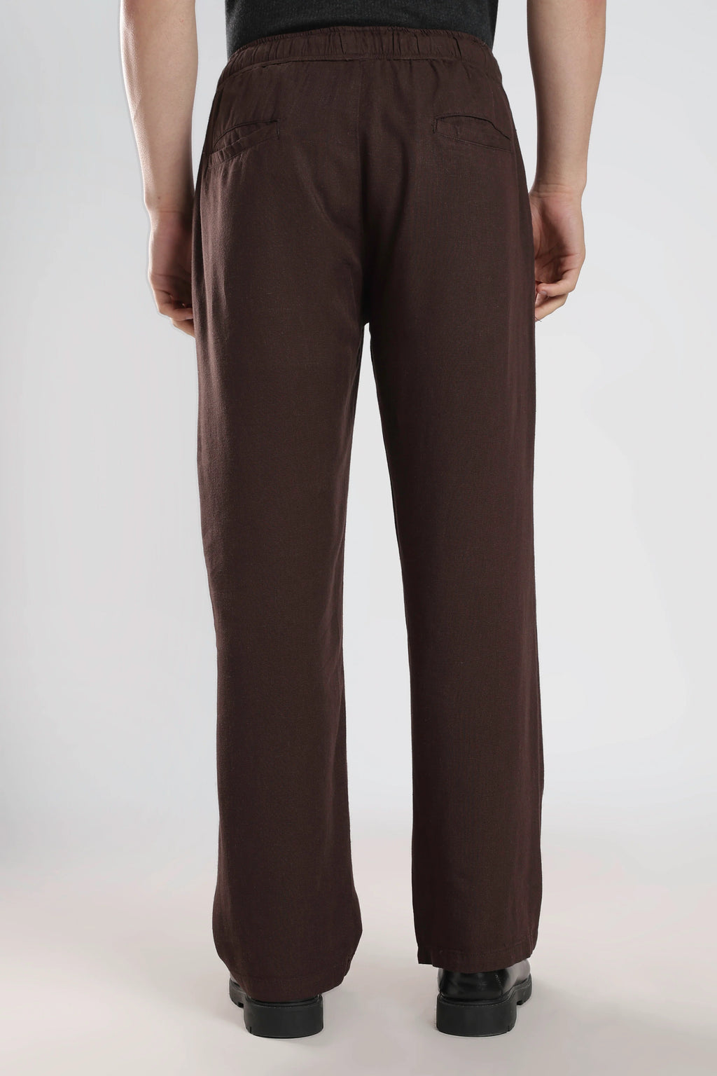 Relaxed Linen Pants Wet Brown
