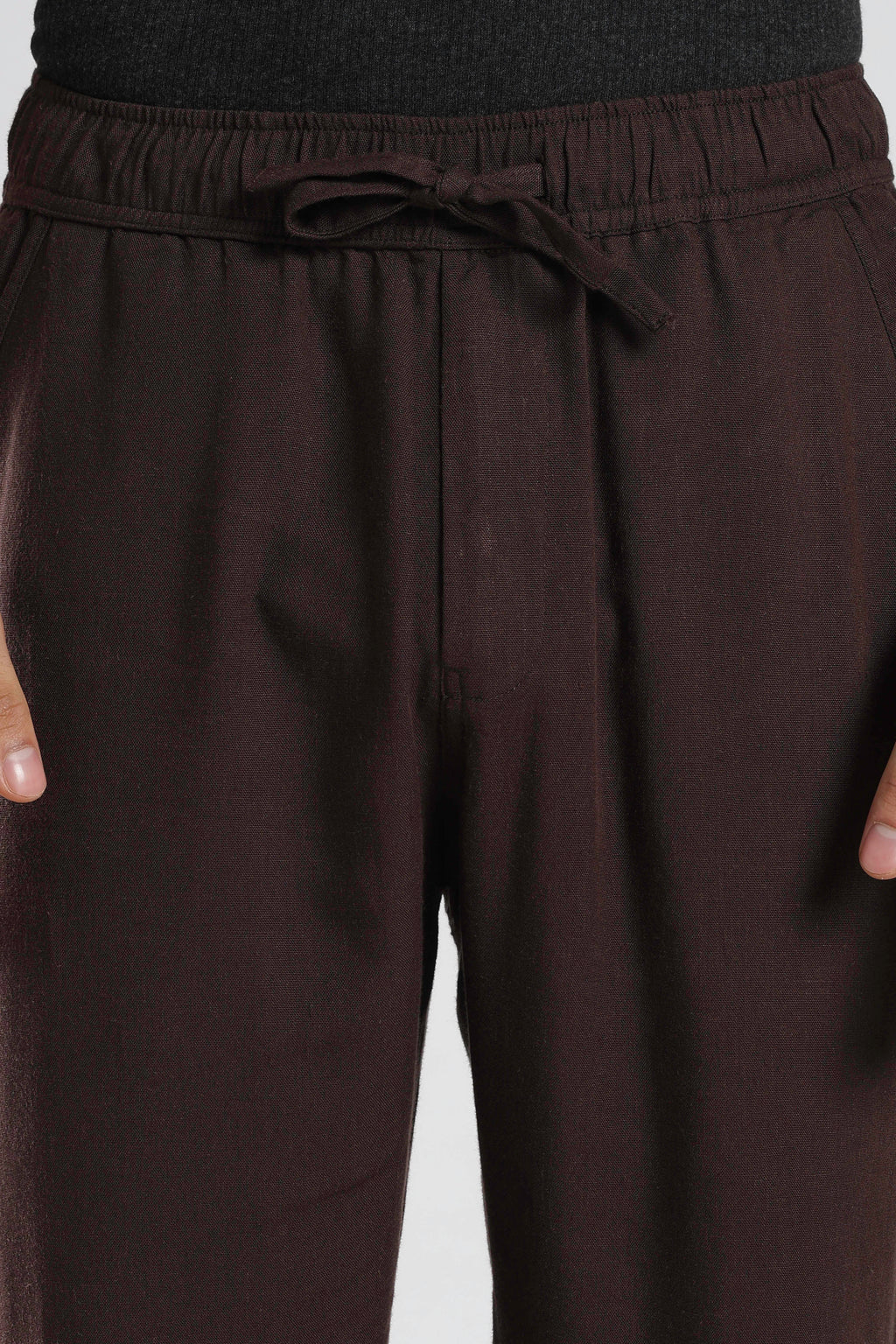 Relaxed Linen Pants Wet Brown