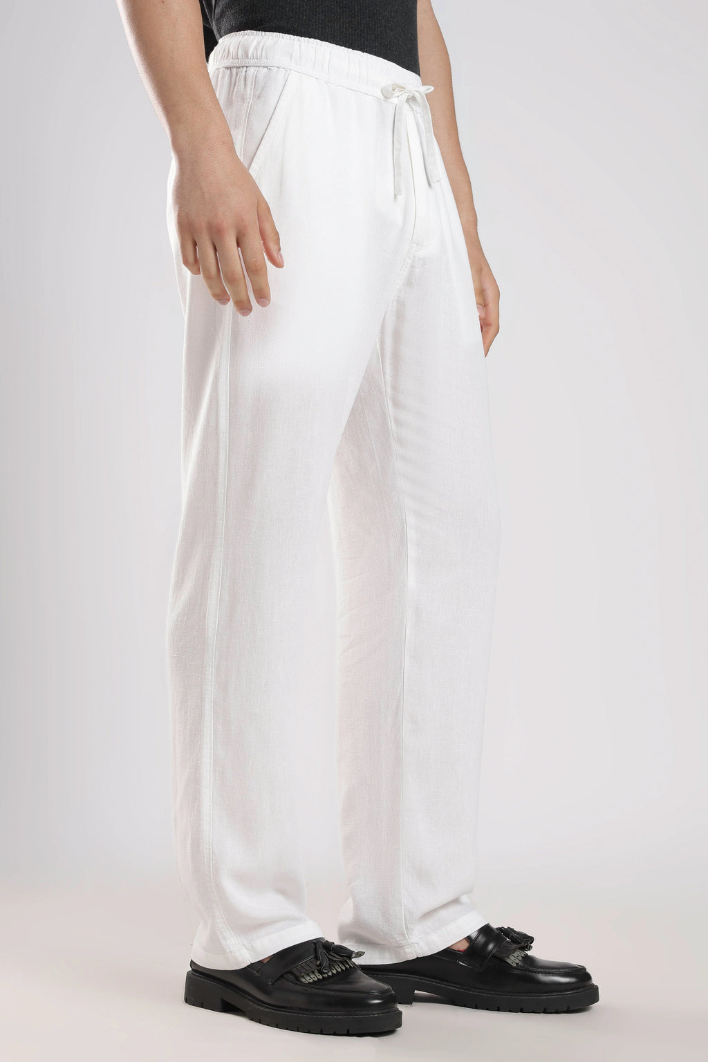 Relaxed Linen Pants White