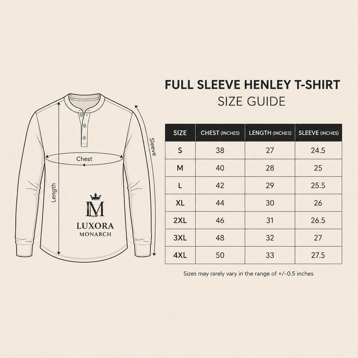 CLASSIC BLACK HENLEY