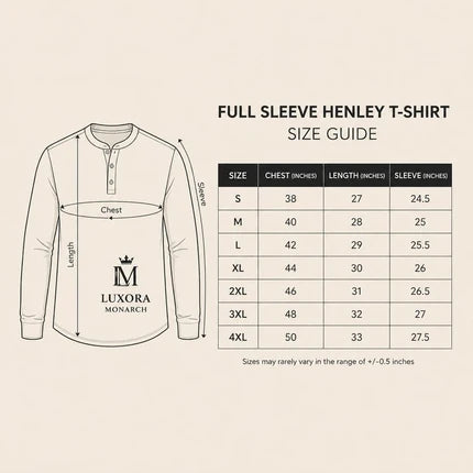 Beige And Navy Striped Ribbed Henley Longsleeves Tshirt