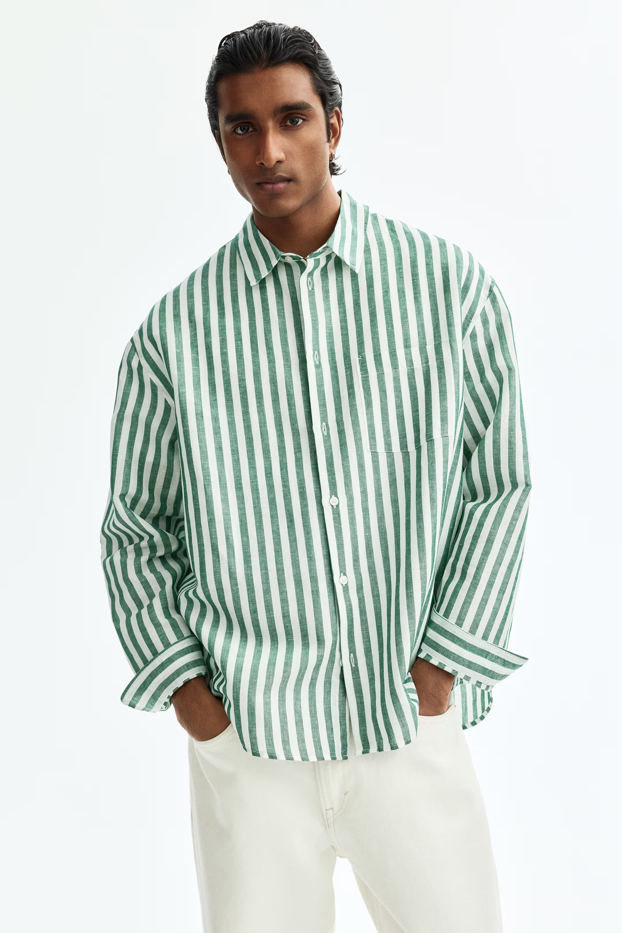 Sage Royale Striped Shirt