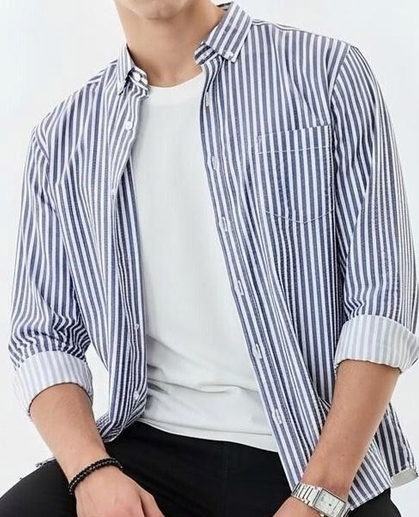 Navyline Vertical Stripe Shirt