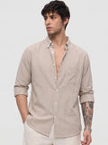 Sandstone Fine-Stripe Shirt